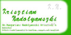 krisztian nadolyanszki business card